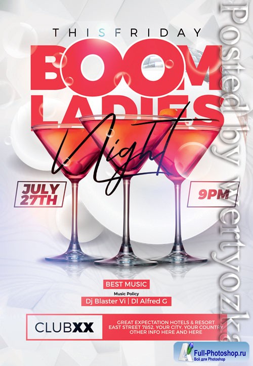 Boom ladies night - Premium flyer psd template