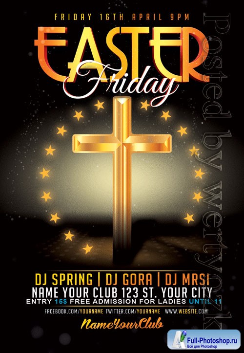 Easter friday - Premium flyer psd template