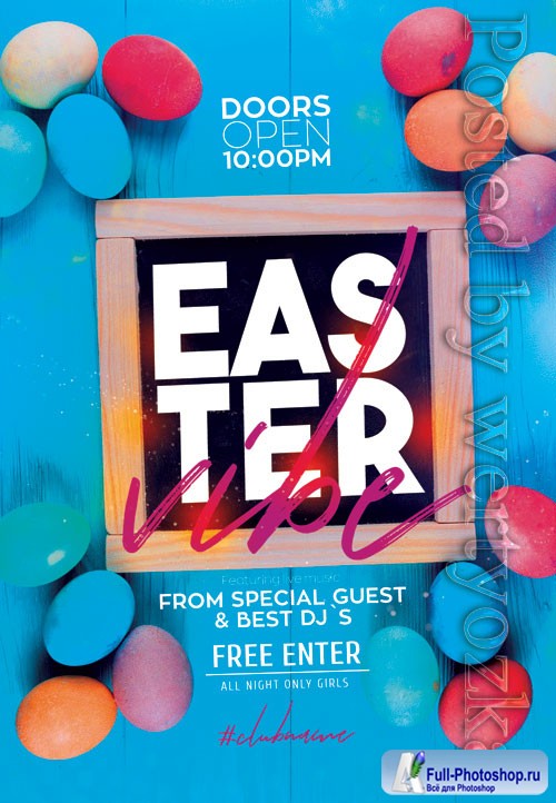Easter vibe - Premium flyer psd template