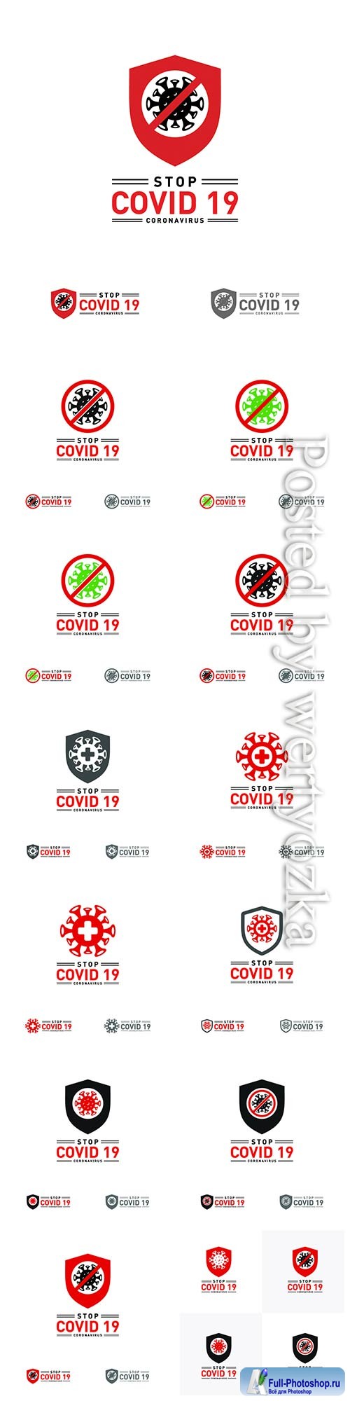 COVID 19, Coranavirus vector illustration sets # 23