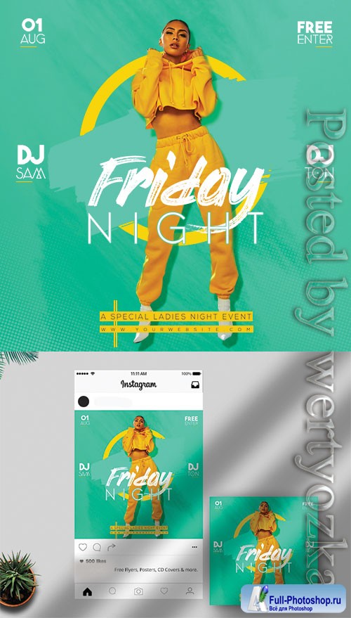 Friday Night - Premium flyer psd template