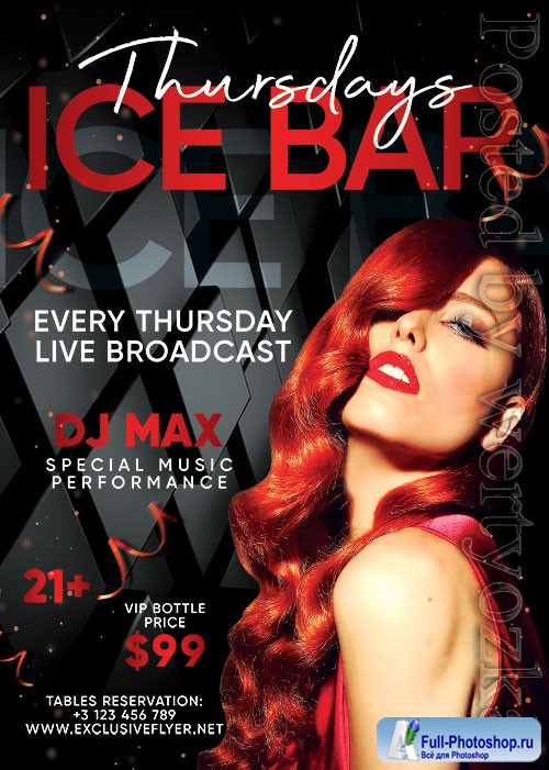 Ice bar thursdays - Premium flyer psd template