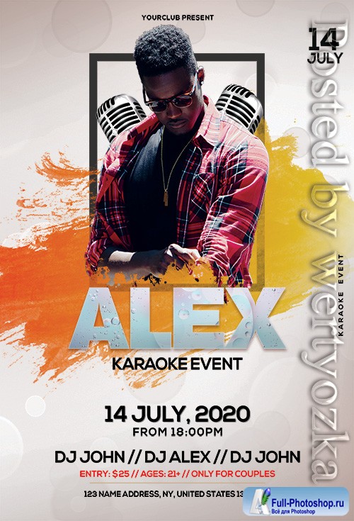 Karaoke Event - Premium flyer psd template