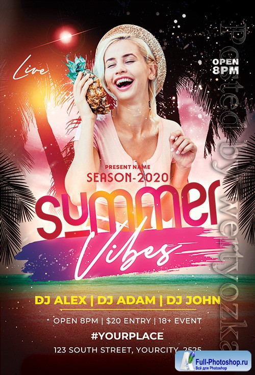 Summer Vibes - Premium flyer psd template