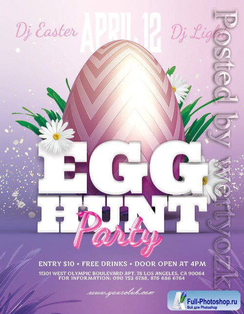 Egg Hunt Party - Premium flyer psd template