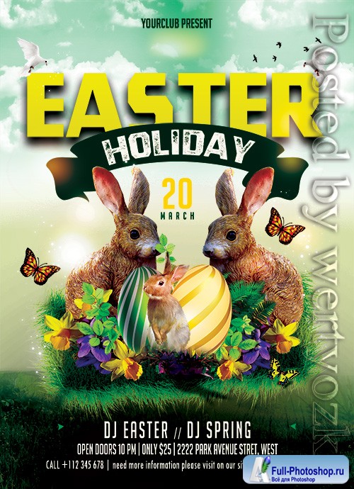 Easter Holiday2 - Premium flyer psd template