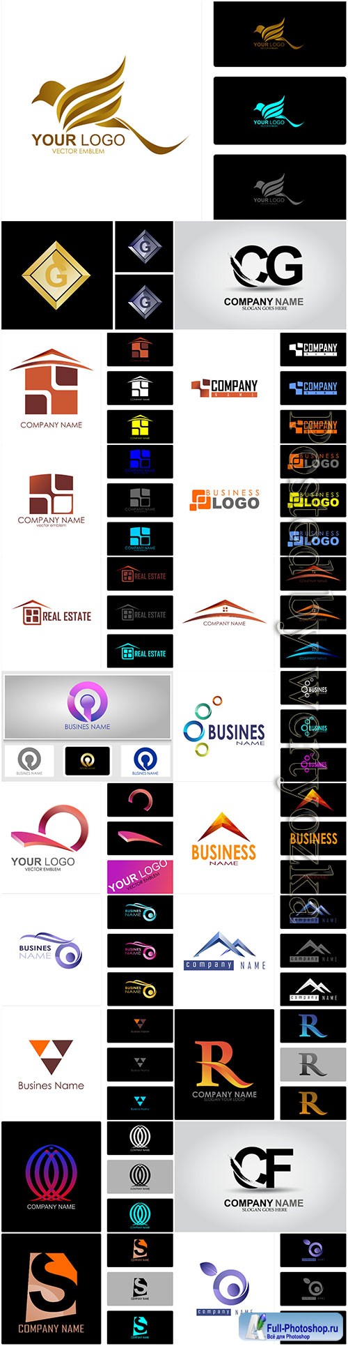 Logos in vector, business icons, emblems, labels # 10