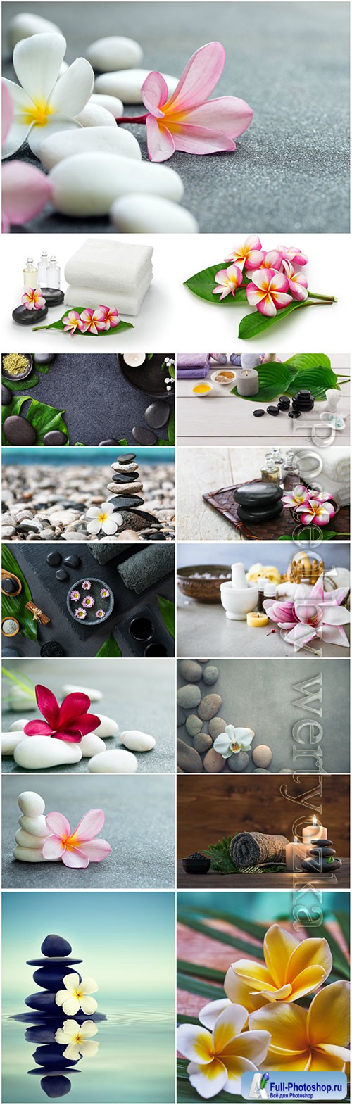 Spa backgrounds, compositions beautiful stock photo