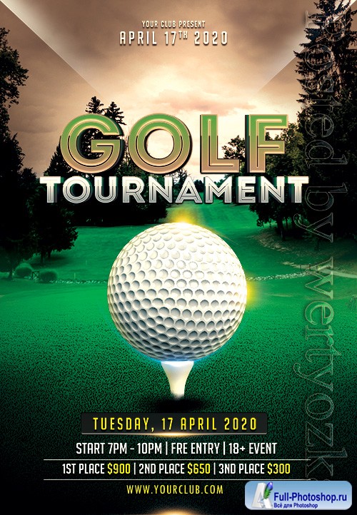 Golf Tournament  - Premium flyer psd template