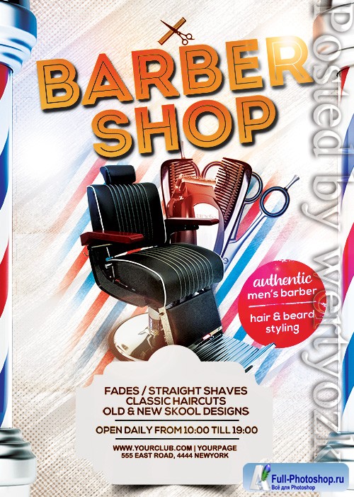 Barbershop - Premium flyer psd template