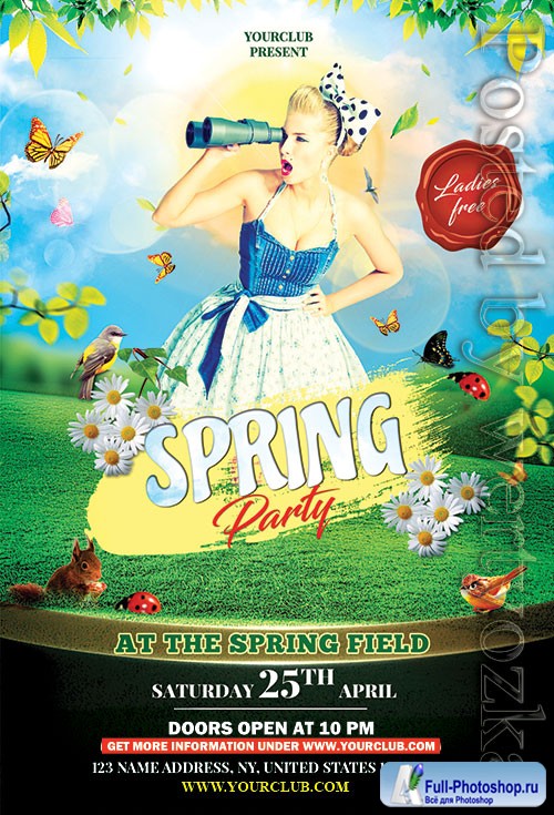 Spring Party - Premium flyer psd template
