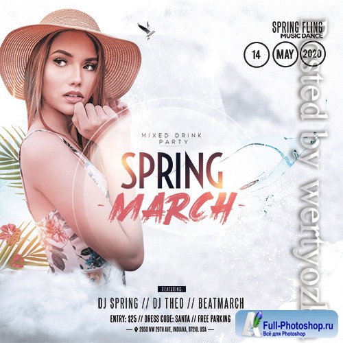 Spring Party - Premium flyer psd template