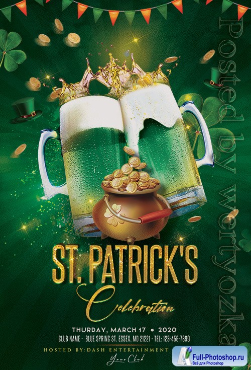 St Patricks Celebration - Premium flyer psd template