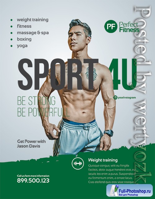 Fitness flyer3 - Premium flyer psd template