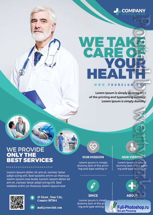 Hospital Health Care - Premium flyer psd template