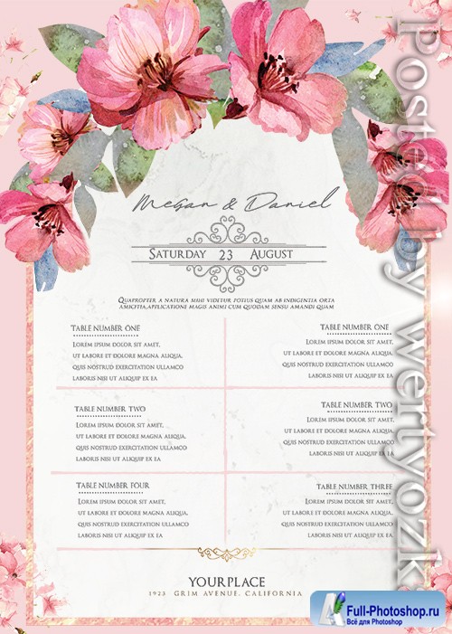 Wedding Check List - Premium flyer psd template