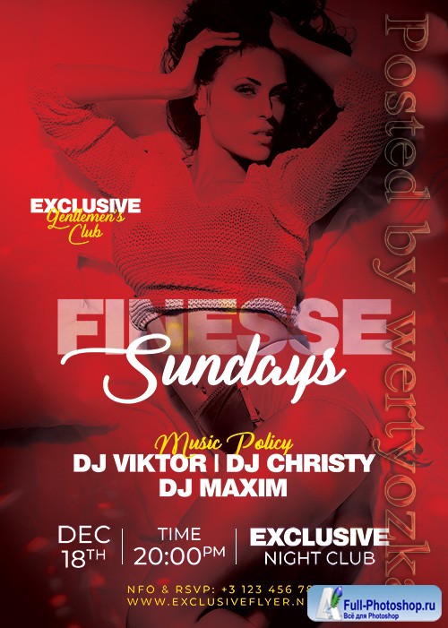 Finesse sundays - Premium flyer psd template