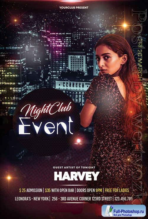 Event Club Night - Premium flyer psd template