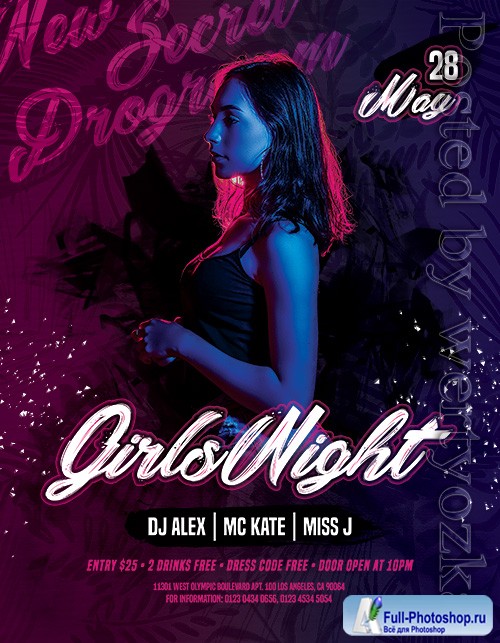 Girls Night - Premium flyer psd template