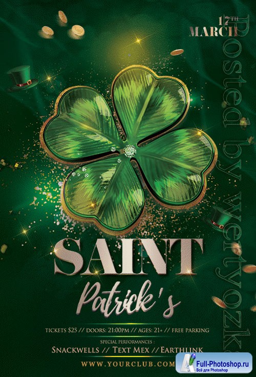 Saint Patricks Day - Premium flyer psd template