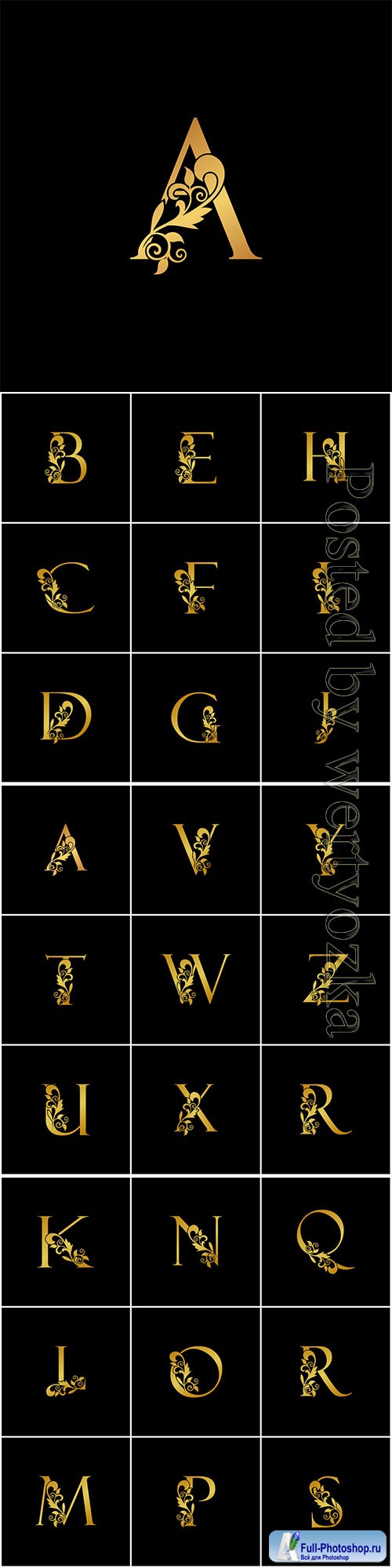 Golden luxurious initial letter logo icon