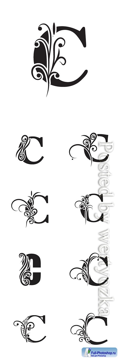 Letter C logo template vector icon design