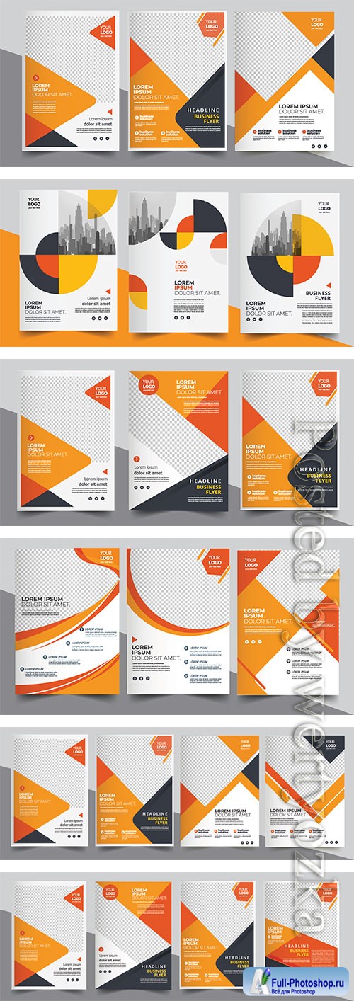 Brochure vector design, cover modern layout, annual report