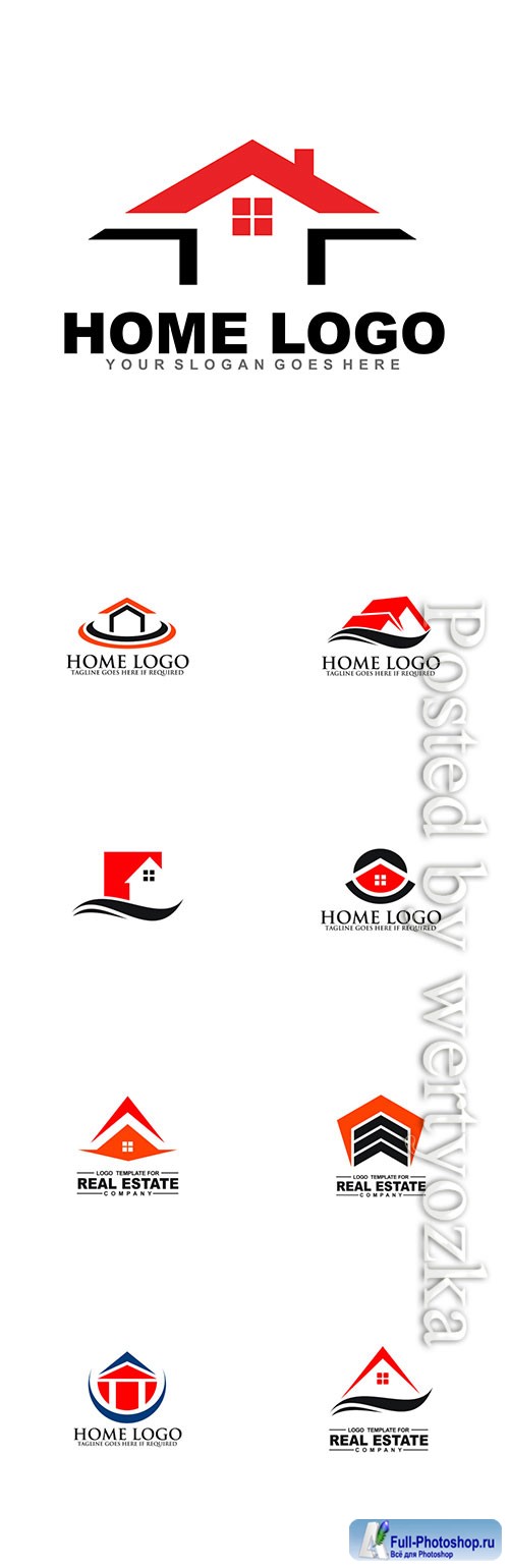 Home logo collection vector illustration