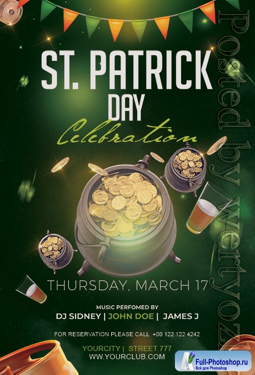 St Patrick's Day - Premium flyer psd template