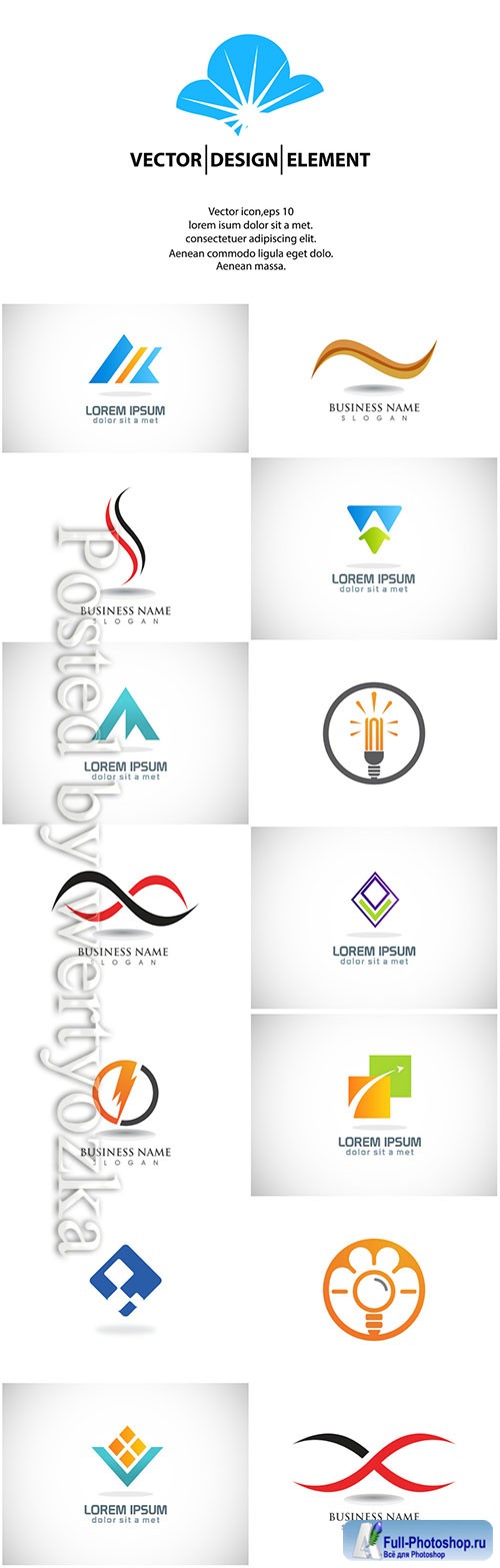 Logos set, business vector # 4