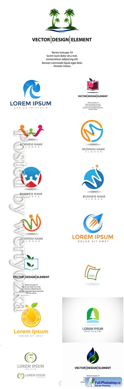 Logos set, business vector # 6