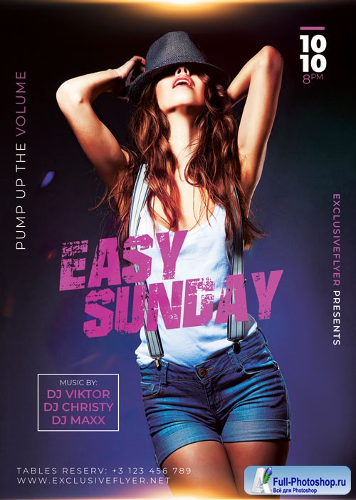 Easy sunday night - Premium flyer psd template