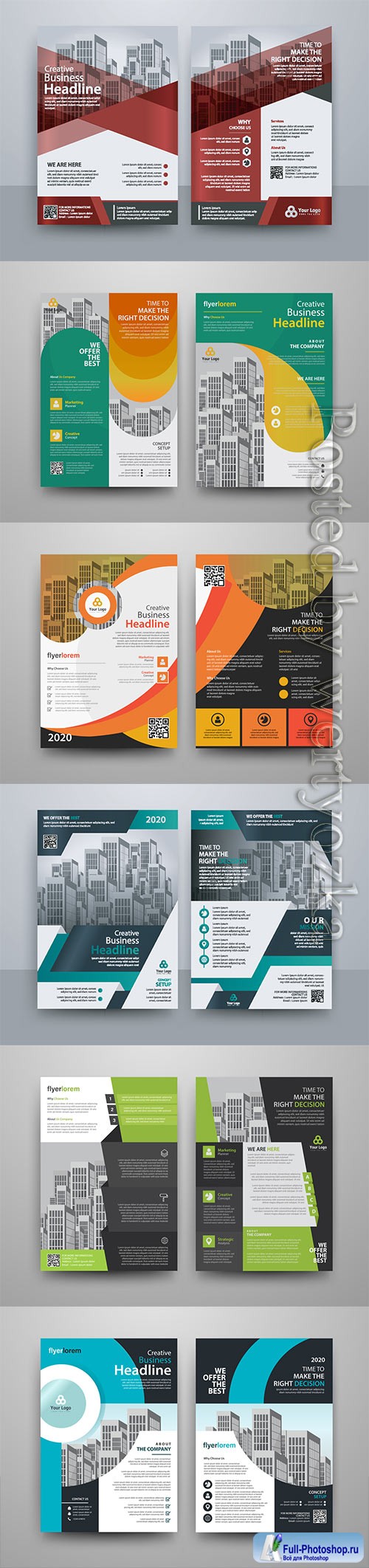 Business vector template for brochure, annual report, magazine # 17