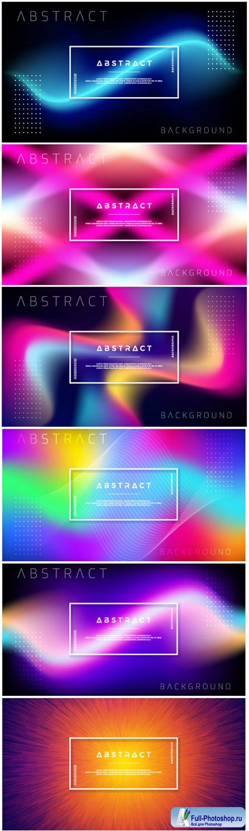 Abstract dynamic background design with colorful gradient shapes