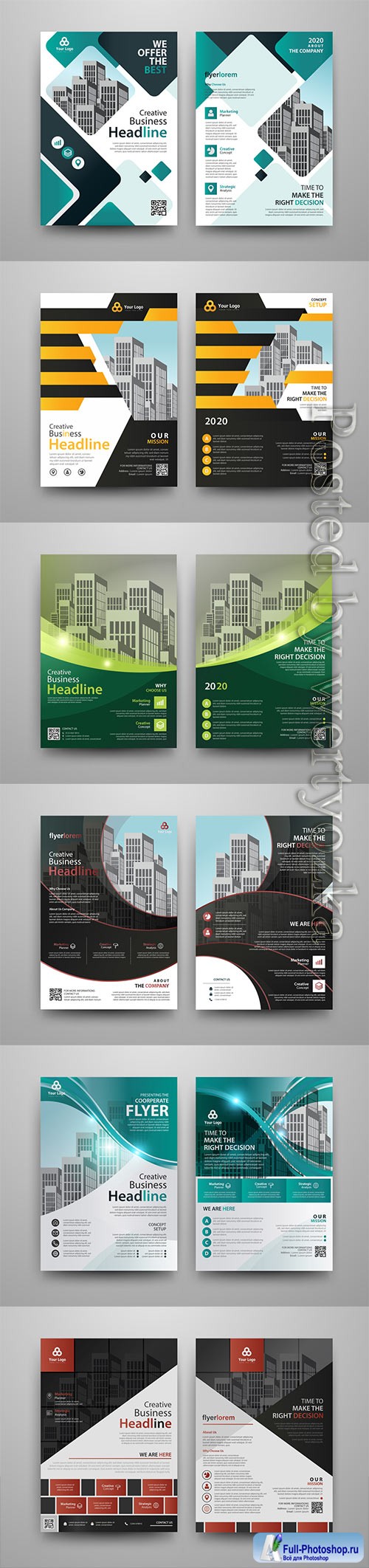 Business vector template for brochure, annual report, magazine # 19