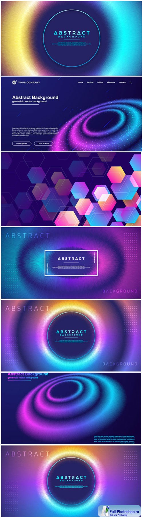 Abstract, dynamic, modern circle background