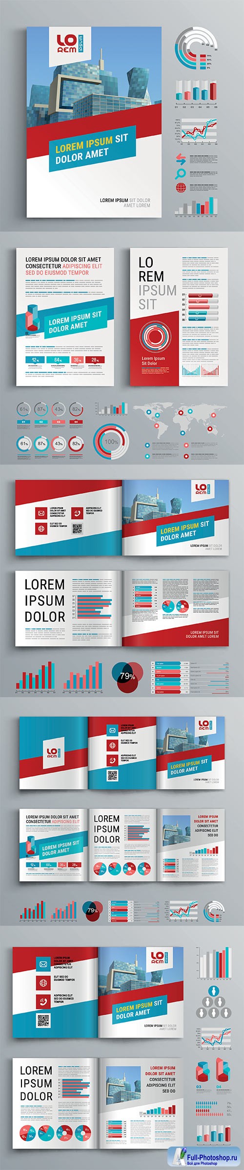 Brochure vector template design