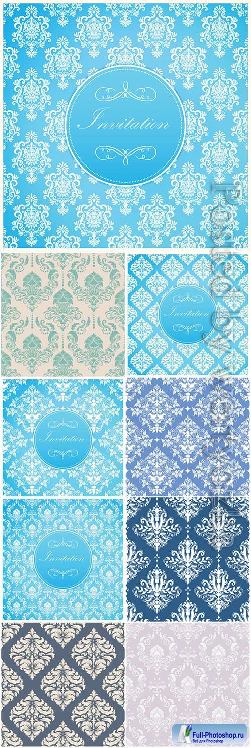 Vector damask seamless pattern vector background