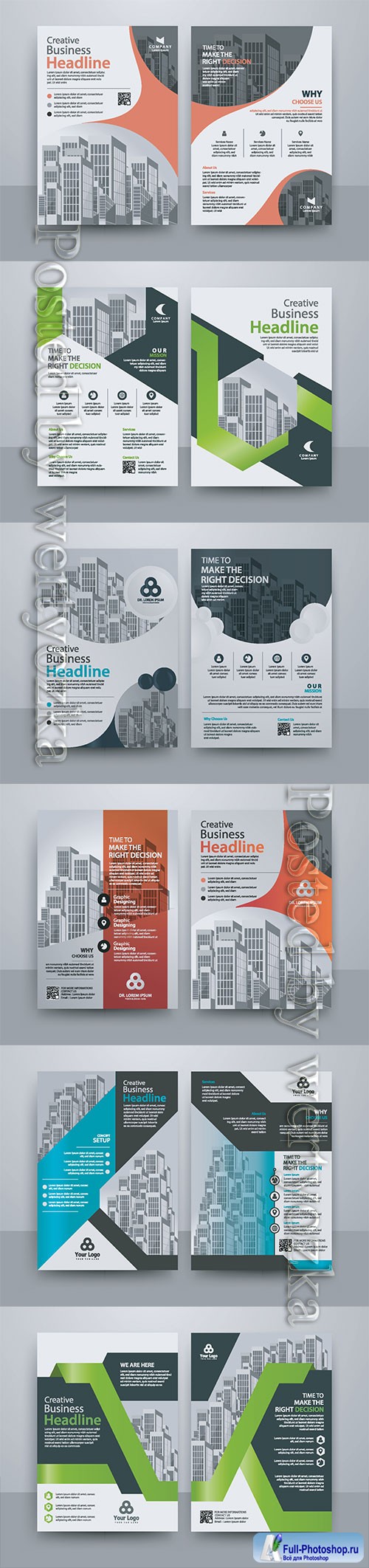 Business vector template for brochure, annual report, magazine # 9