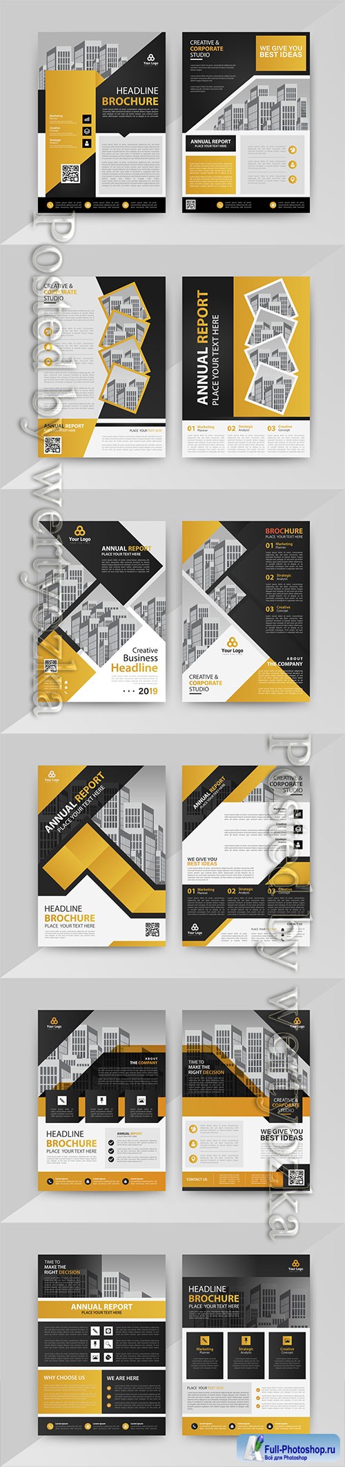 Business vector template for brochure, annual report, magazine # 11