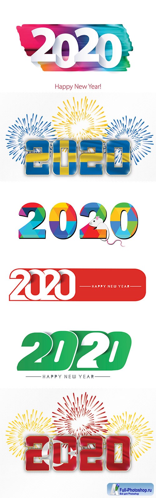 Numbers of new year 2020