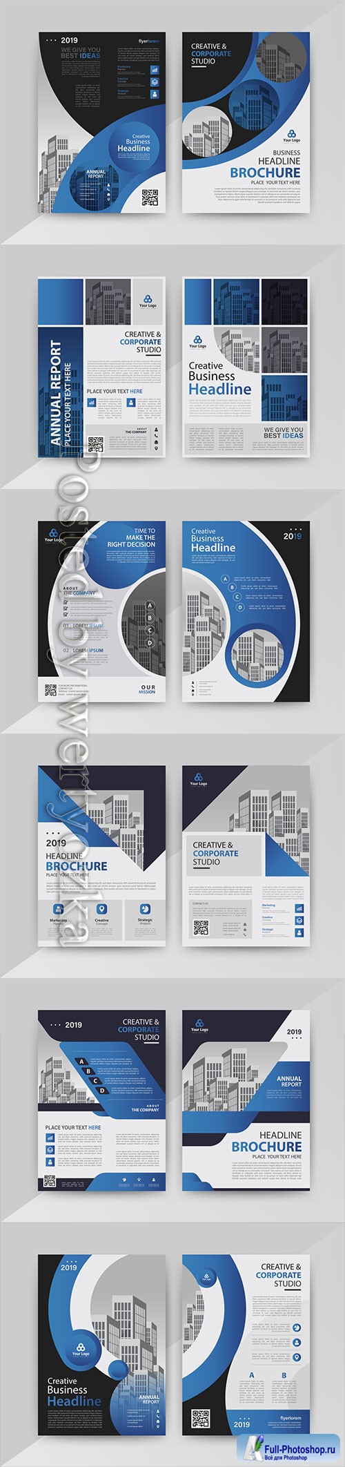 Business vector template for brochure, annual report, magazine 