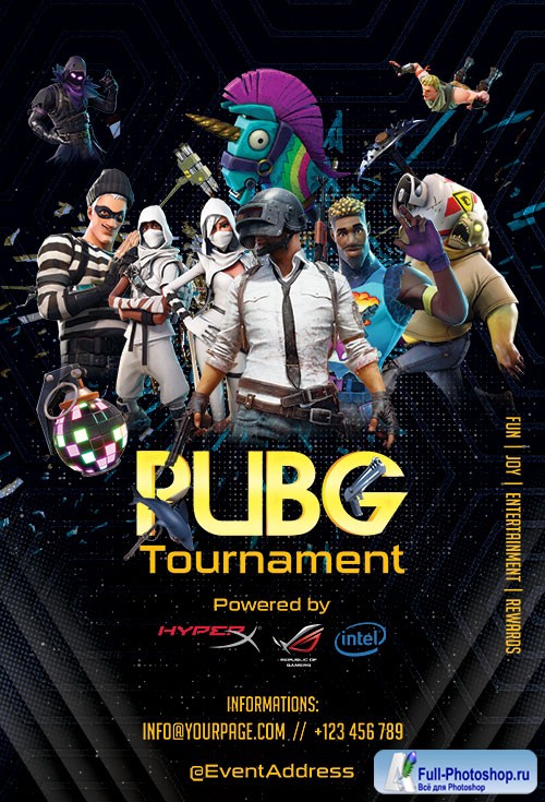 PUBG Tournament - Premium flyer psd template