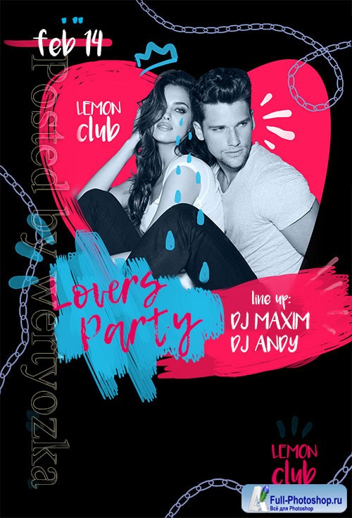 Lovers Party - Premium flyer psd template