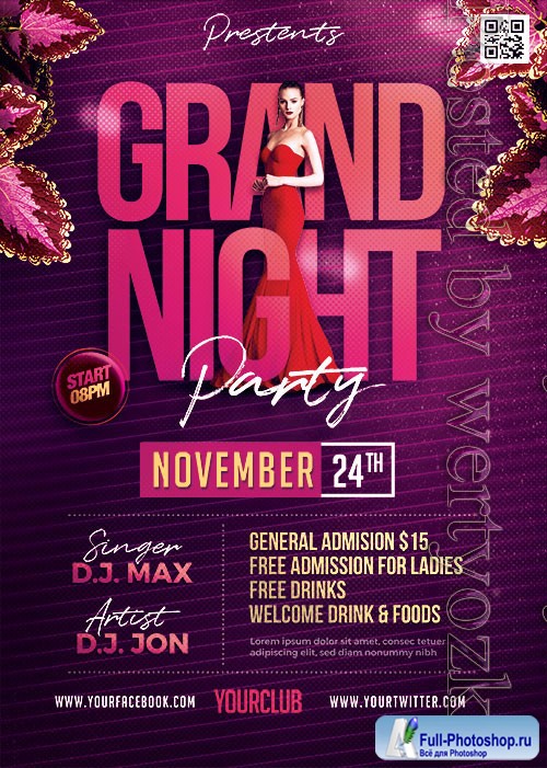 Grand Night Party - Premium flyer psd template