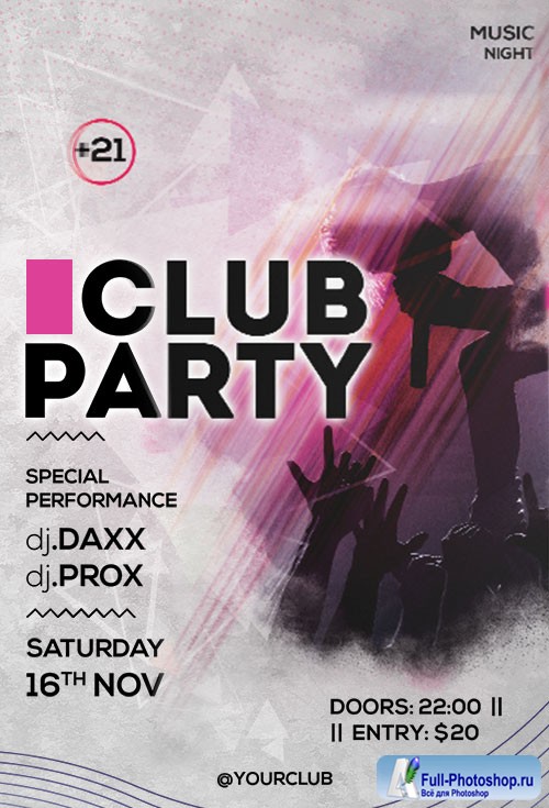 Club Party - Premium flyer psd template