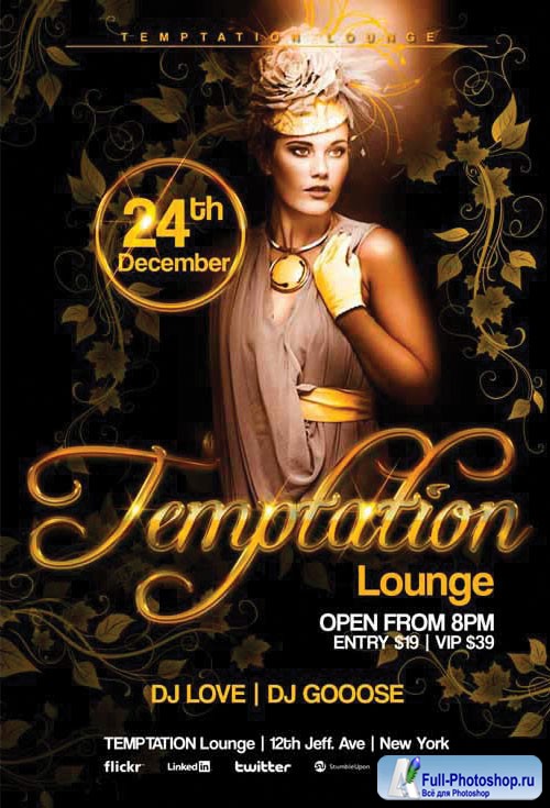 Temptation Lounge - Premium flyer psd template