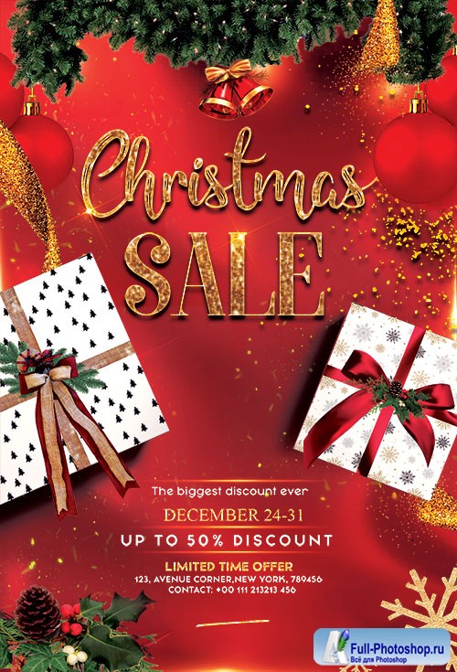 Christmas Sale - Premium flyer psd template