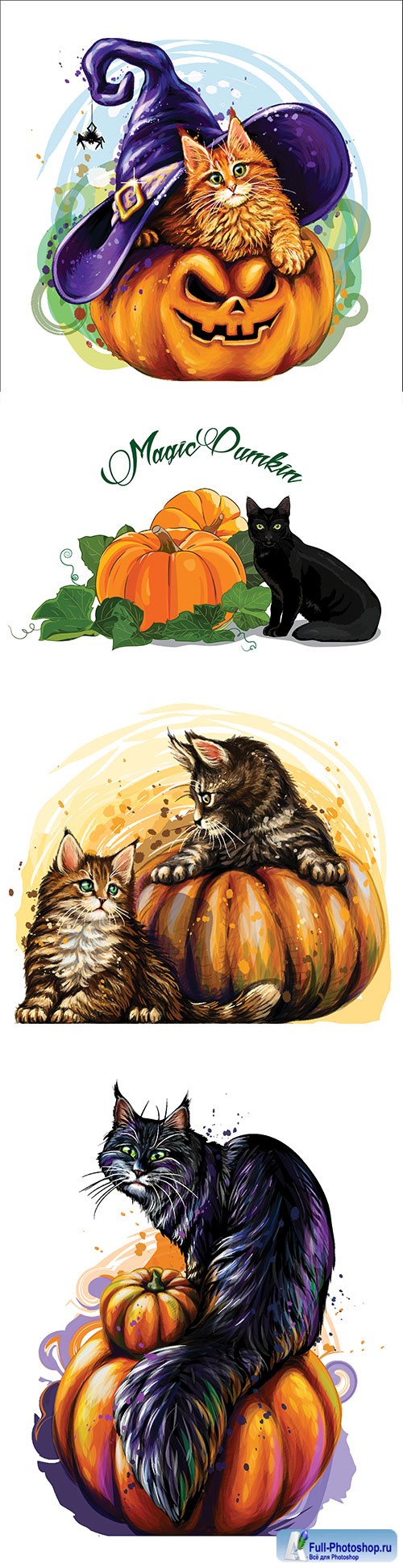 Halloween illustration set in vector # 4