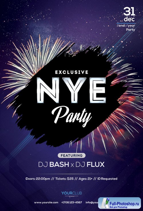 Nye Party - Premium flyer psd template